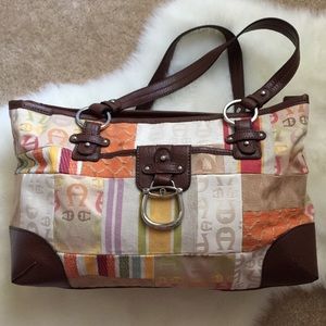 ETIENNE AIGNER Logo Patch Satchel